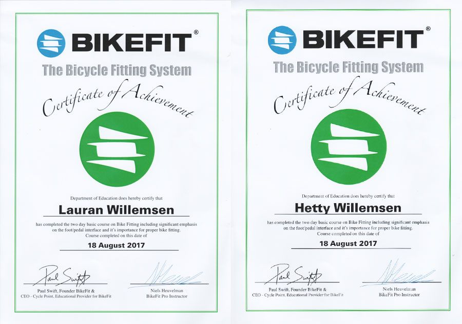 Bikefit opleiding, fietsafstelling voor vakantiefietsen.