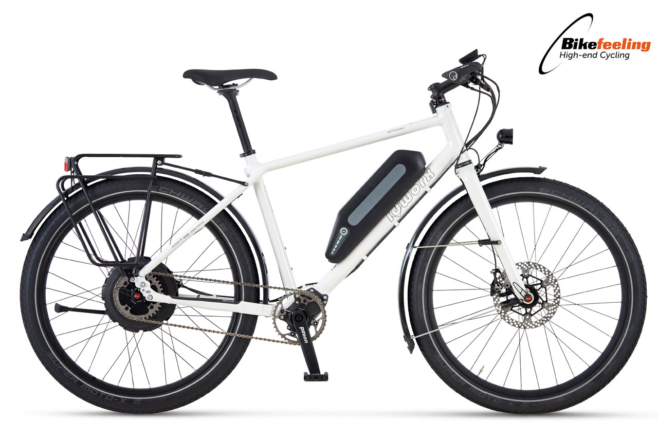 Boost Netelig Egomania idworx oPinion BLT-E, een sportieve E-bike met Pinion versnellingsbak.