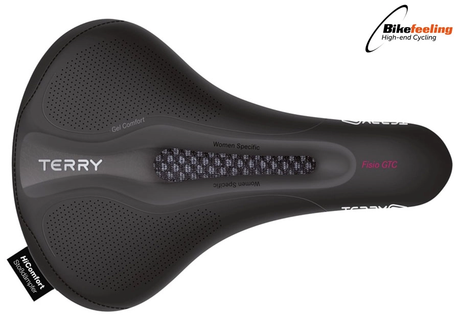 knop bloemblad Gedeeltelijk Terry zadel Fisio GTC gel Max zwart, Comfortgel, Touring comfort